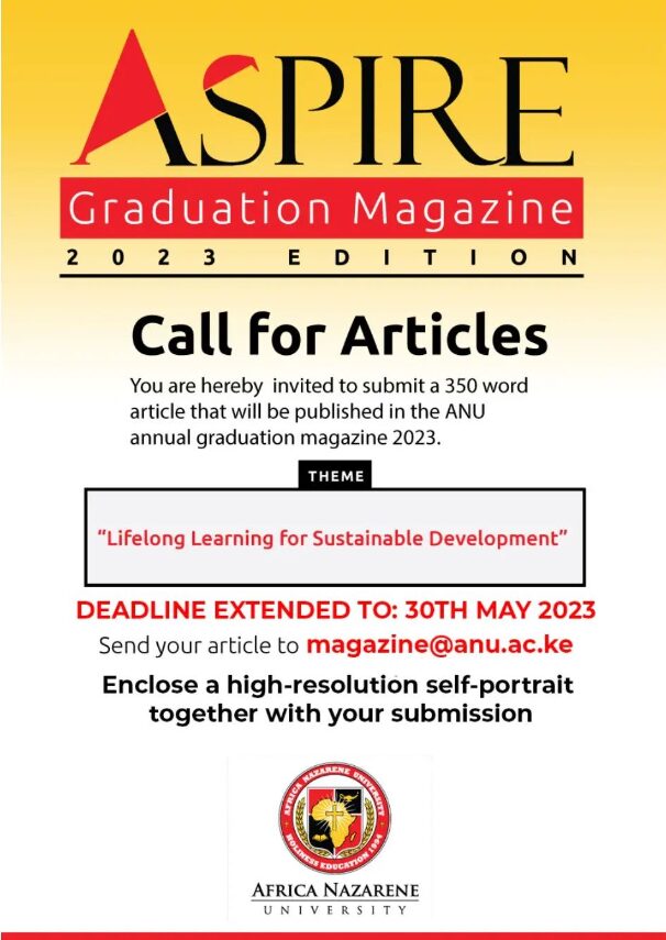 Aspire Graduation Magazine 2023 call for articles